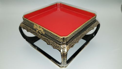 SET OF THREE JAPANESE TAISHO 1920S LACQUER SAKE CUPS AND STAND - ADDITIONAL PHOTO 7