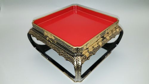 SET OF THREE JAPANESE TAISHO 1920S LACQUER SAKE CUPS AND STAND - ADDITIONAL PHOTO 8