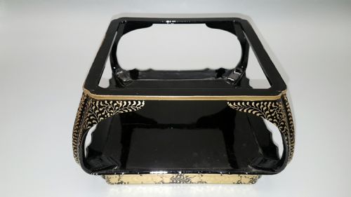 SET OF THREE JAPANESE TAISHO 1920S LACQUER SAKE CUPS AND STAND - ADDITIONAL PHOTO 9