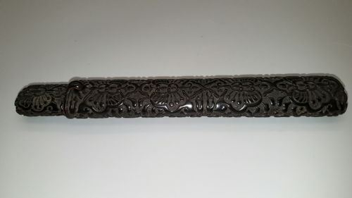 RARE JAPANESE MEIJI 19THC BLACK LACQUERED PIPECASE KISERUSITZU - ADDITIONAL PHOTO 1