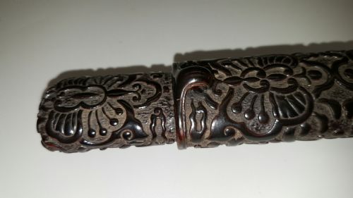 RARE JAPANESE MEIJI 19THC BLACK LACQUERED PIPECASE KISERUSITZU - ADDITIONAL PHOTO 7