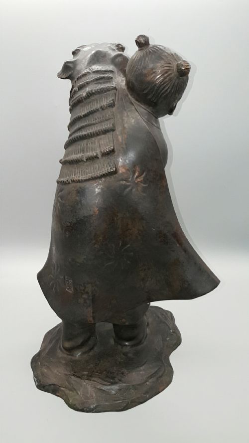 SUPERB JAPANESE ANTIQUE EARLY 20THC BRONZE BOY DRAGON DANCE HOZAN YOSHIYAMA - ADDITIONAL PHOTO 5