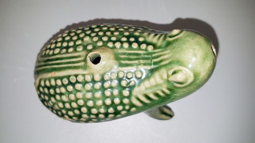 ANTIQUE 19THC CHINESE CELADON PORCELAIN TOAD WATER DROPPER - ADDITIONAL PHOTO 2