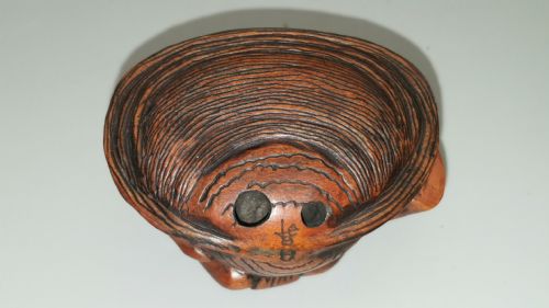 JAPANESE MEIJI 19THC BOXWOOD NETSUKE OF A KAPPA YOKAI ON A CLAM SIGNED - ADDITIONAL PHOTO 4