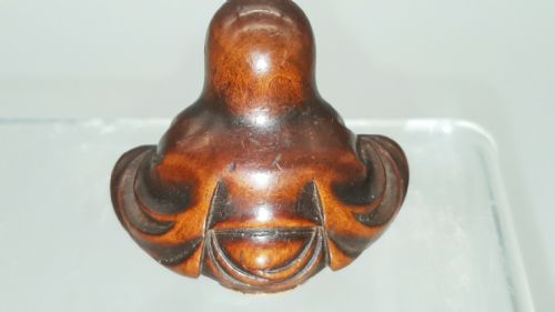 JAPANESE MEIJI 19THC BOXWOOD NETSUKE OF DARUMA SIGNED SHUMIN - ADDITIONAL PHOTO 3