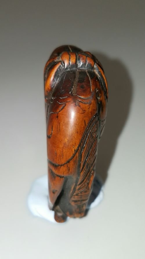 JAPANESE EDO 18THC OR EARLY 19THC BOXWOOD NETSUKE OF A GRAZING HORSE - ADDITIONAL PHOTO 2
