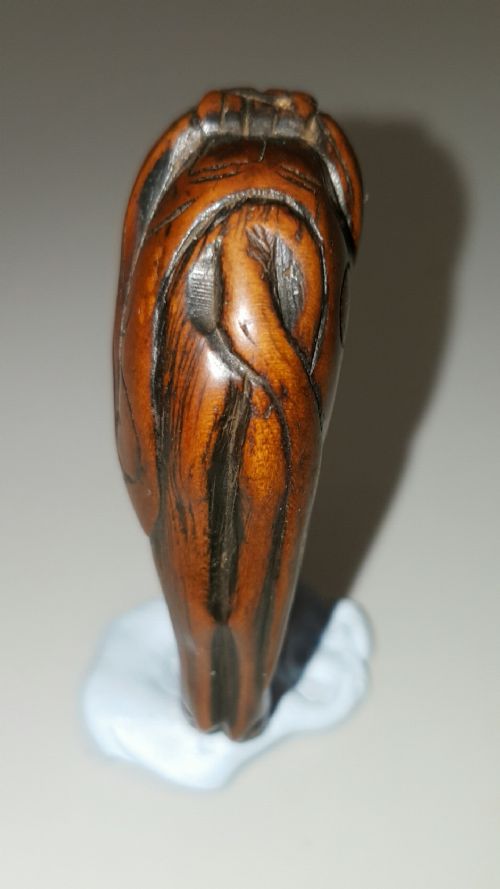 JAPANESE EDO 18THC OR EARLY 19THC BOXWOOD NETSUKE OF A GRAZING HORSE - ADDITIONAL PHOTO 3