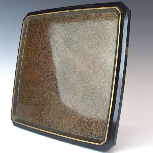 ATTRACTIVE JAPANESE MEIJI 19THC BLACK LACQUER TEA CEREMONY BOX CHABAKO WITH GOLD FLOWER DECORATION - ADDITIONAL PHOTO 8