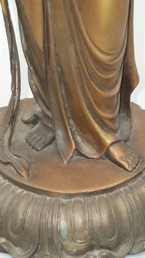 JAPANESE MEIJISHOWA BRONZE STATUE OF THE HOLY KANNON BODHISATTVA BY TAKAMURA KOUN 18521934 - ADDITIONAL PHOTO 7