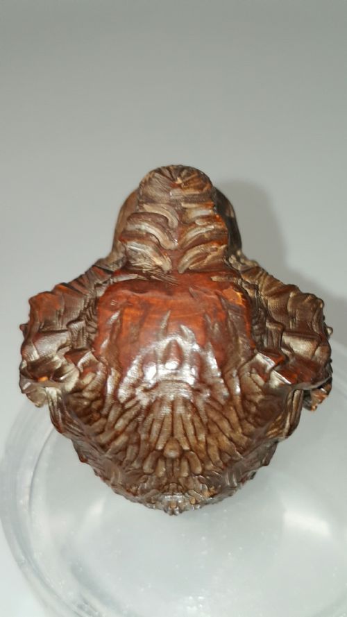 EXCELLENT ANTIQUE JAPANESE HARDWOOD TREEN CARVING OF A LIONS HEAD - ADDITIONAL PHOTO 4