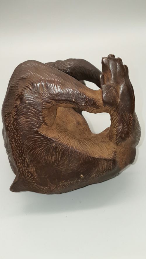 CHARMING JAPANESE MEIJI LATE 19THC BRONZE OF A SEATED MONKEY BY SEIZANZO - ADDITIONAL PHOTO 5