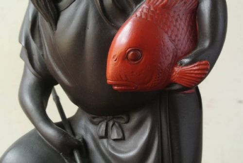 STRIKING JAPANESE MEIJI LATE 19THC BRONZE OF EBISU THE GOD OF FISHERMEN AND LUCK - ADDITIONAL PHOTO 5
