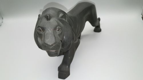 RARE ART DECO 1920S JAPANESE BRONZE SCULPTURE OKIMONO OF A TIGER BY KABUKI SHUMEI HIDEAKI - ADDITIONAL PHOTO 2