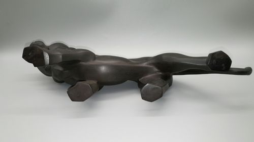 RARE ART DECO 1920S JAPANESE BRONZE SCULPTURE OKIMONO OF A TIGER BY KABUKI SHUMEI HIDEAKI - ADDITIONAL PHOTO 4
