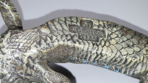 MAGNIFICENT ANTIQUE CA 1900 AUSTRIAN COLDPAINTED BRONZE LIZARD BY FRANZ BERGMAN - ADDITIONAL PHOTO 9