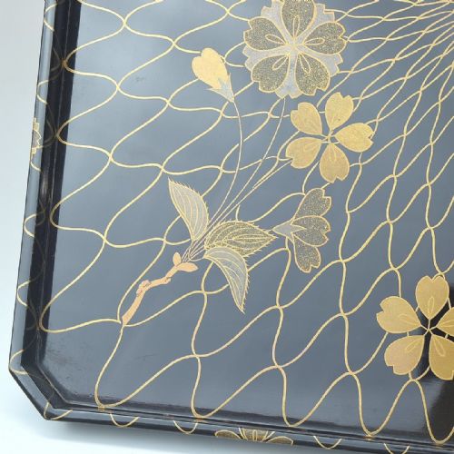 STRIKING JAPANESE MEIJI 19THC SAKURAGAWA MAKIE SENCHA TEA CEREMONY TRAY - ADDITIONAL PHOTO 3