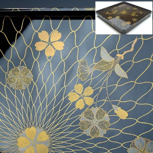 STRIKING JAPANESE MEIJI 19THC SAKURAGAWA MAKIE SENCHA TEA CEREMONY TRAY - ADDITIONAL PHOTO 4