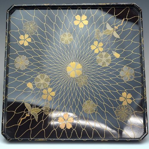 STRIKING JAPANESE MEIJI 19THC SAKURAGAWA MAKIE SENCHA TEA CEREMONY TRAY - ADDITIONAL PHOTO 6