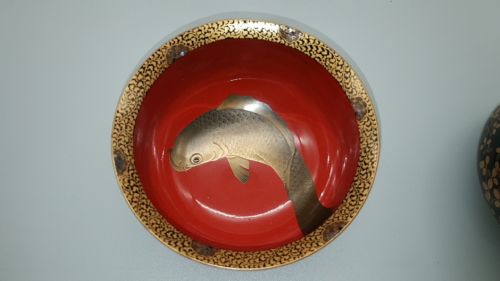 STUNNING PAIR OF JAPANESE TAISHOSHOWA LACQUER SAKE CUP WASHING BOWLS HAISEN - ADDITIONAL PHOTO 5