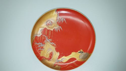 ATTRACTIVE SET OF THREE MEIJITAISHO EARLY 20THC LACQUERED SAKE CUPS SAKAZUKI - ADDITIONAL PHOTO 3