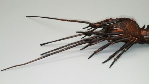INTRICATE JAPANESE ANTIQUE MEIJI LATE 19THC COPPER ARTICULATED JIZAI SPINY LOBSTER - ADDITIONAL PHOTO 3