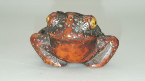 SUPERB JAPANESE EDO MID 19THC BOXWOOD TOAD NETSUKE - ADDITIONAL PHOTO 2