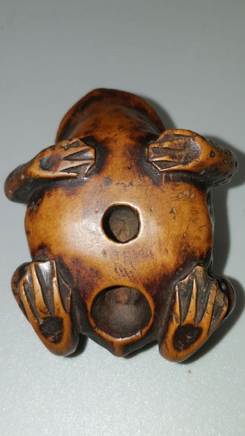 SUPERB JAPANESE EDO MID 19THC BOXWOOD TOAD NETSUKE - ADDITIONAL PHOTO 5