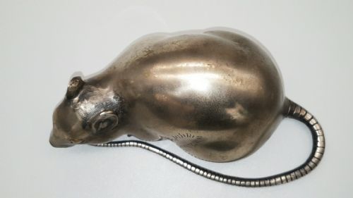 STRIKING JAPANESE MEIJI EARLY 20THC SILVERED BRONZE RAT 145KG - ADDITIONAL PHOTO 4