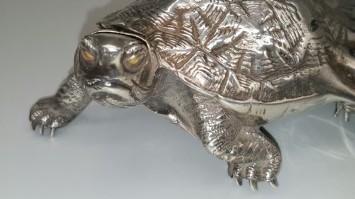 SUPERB JAPANESE MEIJITAISHO EARLY 20THC SILVER MINOGAME RYUBUNDO COMPANY - ADDITIONAL PHOTO 1