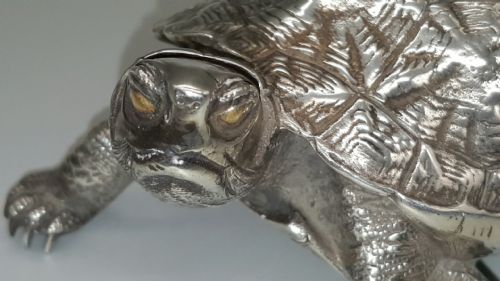 SUPERB JAPANESE MEIJITAISHO EARLY 20THC SILVER MINOGAME RYUBUNDO COMPANY - ADDITIONAL PHOTO 2