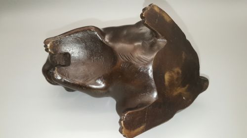 CHARMING JAPANESE MEIJI 19THC BRONZE OF PUPPY BALL SIGNED HOZAN YOSHIYAMA - ADDITIONAL PHOTO 9