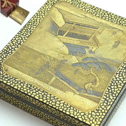 RARE JAPANESE EDO 19THC GOLD LACQUER INCENSE CASE KOGO - ADDITIONAL PHOTO 2