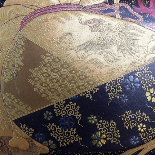 MAJESTIC JAPANESE MEIJI OR TAISHO EARLY 20THC PAIR OF BEAUTIFUL BLACK GOLD LACQUER NESTED TRAYS - ADDITIONAL PHOTO 8