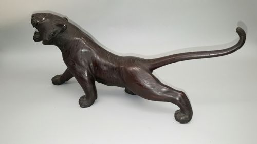 SUPERB JAPANESE MEIJI LATE 19THC BRONZE TIGER BY MITSUMOTO OMORI KOGETSU - ADDITIONAL PHOTO 3