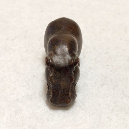 CHARMING SMALL ANTIQUE EARLY 20THC BRONZE ORNAMENTPAPERWEIGHT OF A HIPPOPOTAMUS - ADDITIONAL PHOTO 3