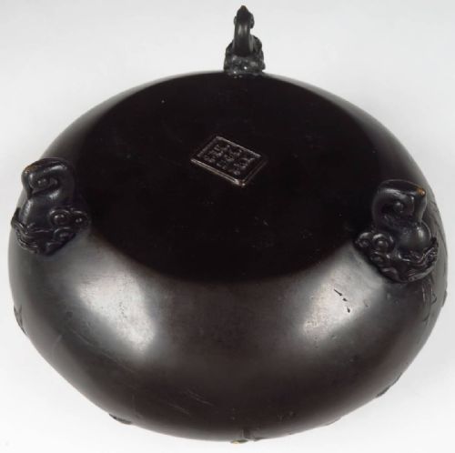 JAPANESE ANTIQUE MEIJI LATE 19THEARLY 20THC BRONZE INCENSE BURNER - ADDITIONAL PHOTO 7