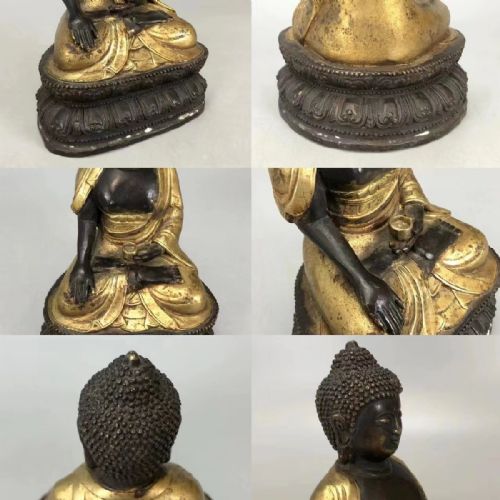 JAPANESE 19THC EDOMEIJI BRONZEGILDED BUDDHA STATUE - ADDITIONAL PHOTO 6