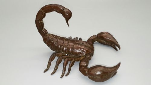 RARE JAPANESE MEIJI EARLY 20THC ARTICULATED JIZAI BRONZE SCORPION - ADDITIONAL PHOTO 1