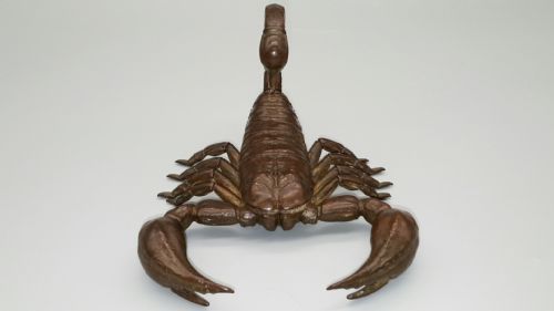 RARE JAPANESE MEIJI EARLY 20THC ARTICULATED JIZAI BRONZE SCORPION - ADDITIONAL PHOTO 2