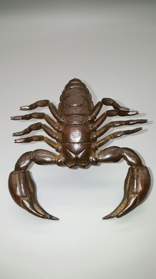 RARE JAPANESE MEIJI EARLY 20THC ARTICULATED JIZAI BRONZE SCORPION - ADDITIONAL PHOTO 4