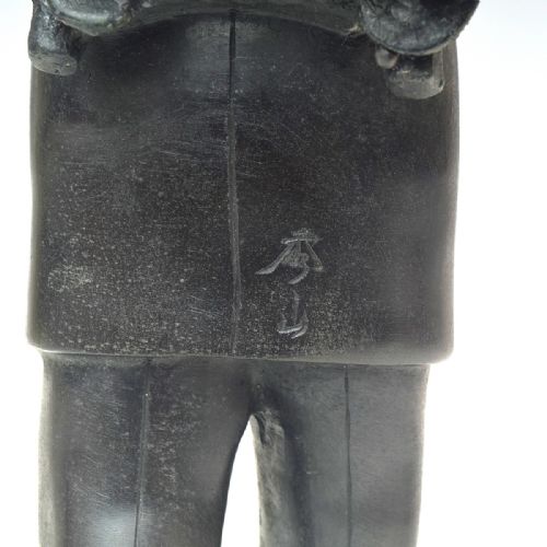 EXCELLENT JAPANESE MEIJI LATE 19THC BRONZE OKIMONO OF KINJIRO NINOMIYA BY HIDEYAMA - ADDITIONAL PHOTO 9