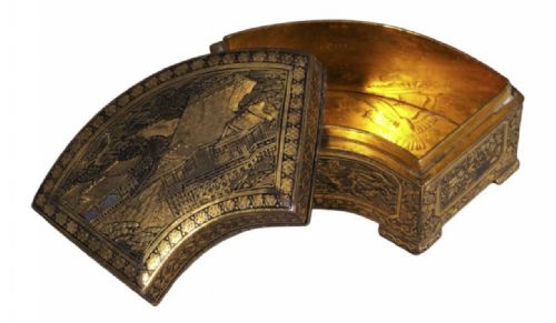 EXQUISITE JAPANESE MEIJI CA 1900 IRON DAMASCENE BOX BY FUJII YOSHITOYO - ADDITIONAL PHOTO 1