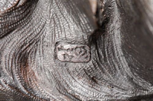 SUPERB JAPANESE MEIJI EARLY 20THC BRONZE RAM SIGNED - ADDITIONAL PHOTO 11