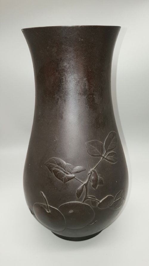 STRIKING JAPANESE MEIJI EARLY 20THC BRONZE VASE BY OSHIMA JOUN - ADDITIONAL PHOTO 2