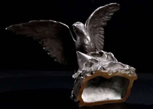 STRIKING JAPANESE MEIJI EARLY 20THC BRONZE HAWK BY TAKETARO SHINKAI 18681927 - ADDITIONAL PHOTO 10