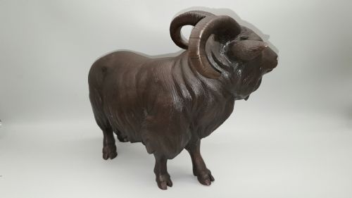 SUPERB JAPANESE MEIJI EARLY 20THC BRONZE RAM SIGNED - ADDITIONAL PHOTO 2