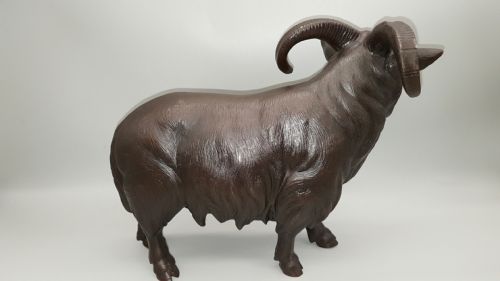 SUPERB JAPANESE MEIJI EARLY 20THC BRONZE RAM SIGNED - ADDITIONAL PHOTO 3