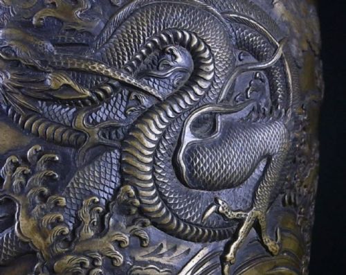 SUPERB JAPANESE MEIJI EARLY 20THC LARGE BRONZE VASE BY KANAYA GORSABUR XI - ADDITIONAL PHOTO 12