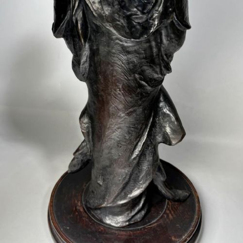 JAPANESE MEIJI LATE 19THCEARLY 20THC BRONZE OF A STANDING BODHIDHARMA HOZANZUKURI - ADDITIONAL PHOTO 5