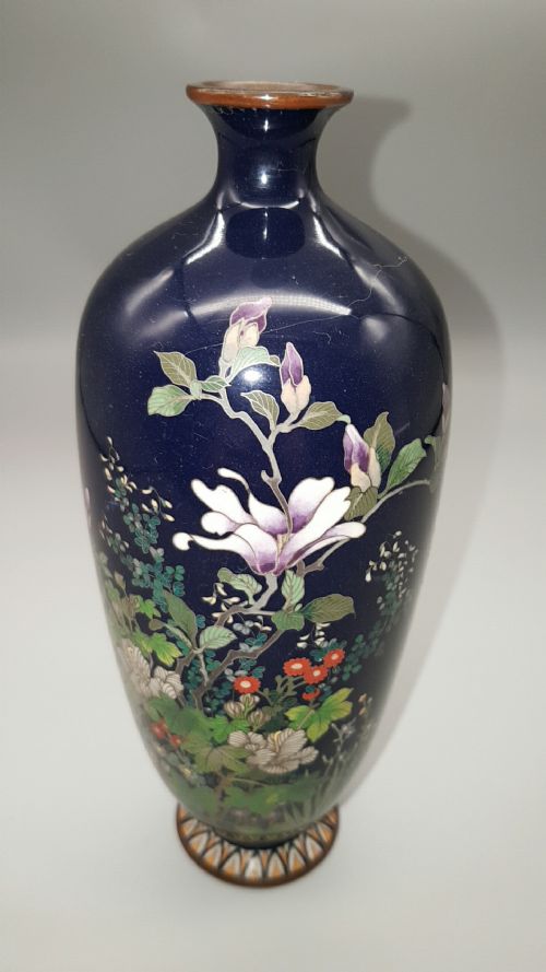 NICE JAPANESE LATE 19THC MEIJI CLOISONNE VASE